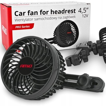 AMiO WIATRAK SAMOCHODOWY WENTYLATOR DO AUTA 12V