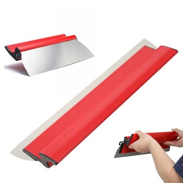 NÓŻ DO GŁADZI ŁYŻKA GIPSOWA 60 CM STAL NIERDZEWNA CZERWONY PIÓRO NIERDZEWNE