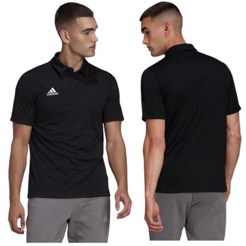 Koszulka Męska Polo Adidas Sportowa Czarna Entrada 22 r. L