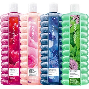 AVON SENSES PŁYN DO KĄPIELI DAMSKI ZESTAW MIX 4X1000ML + GRATIS