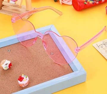 ХИППИ ОЧКИ С РОЗОВЫМ СЕРДЦЕМ ВЕЧЕРИНКА 70-Х ГОДОВ