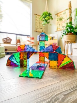 100 шт. Магнитные блоки Clear Color Magna-Tiles