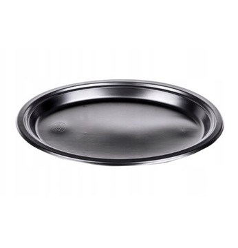 Talerze Q24cm wielorazowy czarny a’50 50szt bez SUP