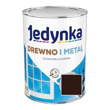 JEDYNKA FARBA DO DREWNA I METALU 5L brązowy