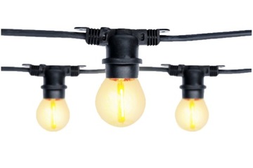 Łańcuch 10 metrów + 10 żarówek LED na działkę pole