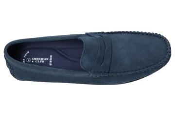 РАСПРОДАЖА МОКАСИНЫ МУЖСКИЕ КОЖАНЫЕ ОБУВИ С Стелькой из пены с эффектом памяти, темно-синий 44