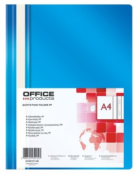 Skoroszyt A4 miękki niebieski Office