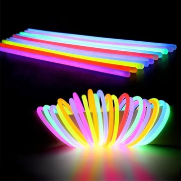 100x ФЛУОРЕСЦЕНТНЫЕ ЛЕНТЫ СВЕТЯТСЯ В ТЕМНОМ ЦВЕТЕ БРАСЛЕТОВ