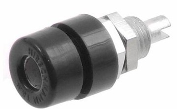 Розетка изолированная 4 мм М6, под пайку, 32А, черная