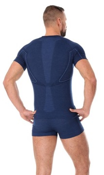 Brubeck Термоактивная футболка из мериноса, черная, XXL