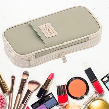 PIÓRNIK Dwukomorowy ROZKŁADANY na przybory dużo przegródek 3W1 DUŻY