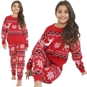 DZIECKO SWETER ŚWIĄTECZNY Z SPODNIAMI ZESTAW 7/8
