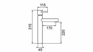 BATERIA UMYWALKOWA NABLATOWA ASTRAL GOLD WYSOKA