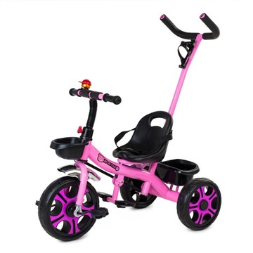 ДЕТСКИЙ ВЕЛОСИПЕД ТРЕХКОЛЕСНЫЙ С ПУШЕРОМ И РЕМНЕМ БЕЗОПАСНОСТИ