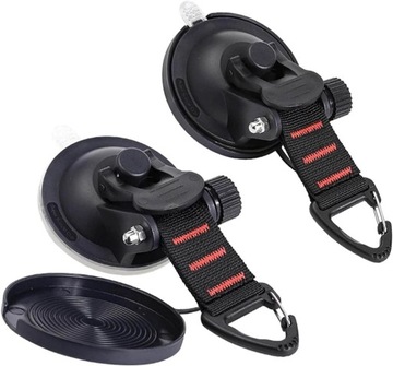 4 походные присоски с крючками весом до 10 кг каждая.