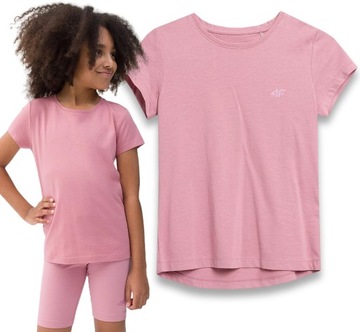 KOSZULKA DZIECIĘCA 4F DZIEWCZĘCA DLA DZIEWCZYNKI BAWEŁNIANA T-SHIRT r. 164