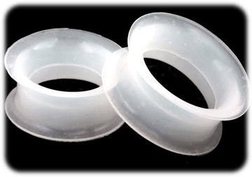 Tunel plug przezroczysty silikonowy earskin 25