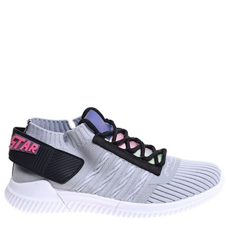 Wsuwane damskie buty sportowe Lekkie elastyczne sneakersy trampki 16102 38