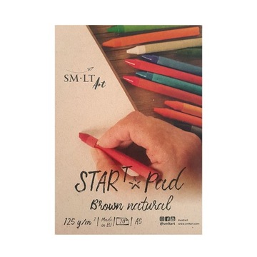 Blok do szkicu i rysunku SM-LT Start Pad Natural Brown A5 125 g 20 ark