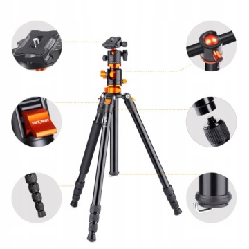 ШТАТИВ K&F SA254T2 185 СМ T254A4 МОНОПОД ГОРИЗОНТАЛЬНЫЙ Т-СТОЙКА KF09.090