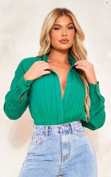 KOSZULA DAMSKA ZIELONA BODY PRETTYLITTLETHING