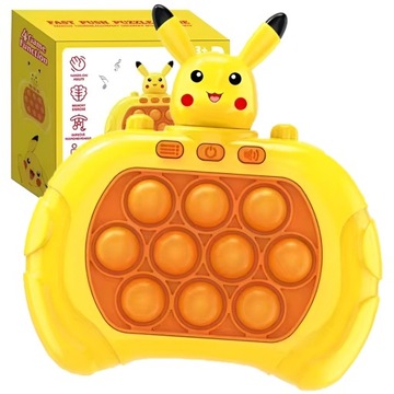 GRA ZRĘCZNOŚCIOWA POP IT ANTYSTRESOWA SENSORYCZNA LED DZWIĘK POPIT PIKACHU