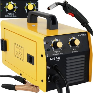 SPAWARKA inwertorowa MIGOMAT MAGNUM MIG MAG 145 NO GAS BEZGAZOWA FLUX 230V