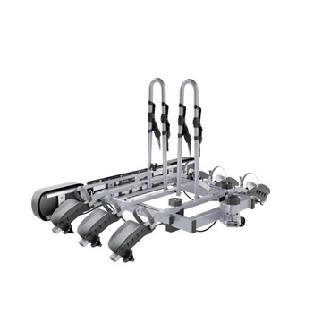 ПОЛКА ДЛЯ ВЕЛОСИПЕДОВ НА ПЛАТФОРМЕ С КРЮКОМ НА 3 ВЕЛОСИПЕДА - AMOS - НАКЛОННАЯ 13-КОНТАКТНАЯ, ЧЕРНАЯ