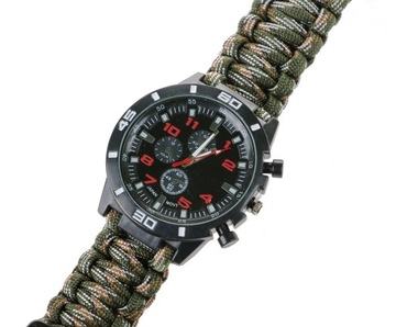 ЧАСЫ ДЛЯ ВЫЖИВАНИЯ Нож 6 в 1 Поджигатель КОМПАС 6983