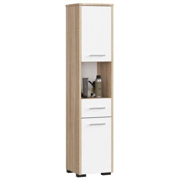 SZAFKA ŁAZIENKOWA REGAŁ FIN 2D 1SZ 1W 30cm SONOMA szafka łazienkowa wisząca