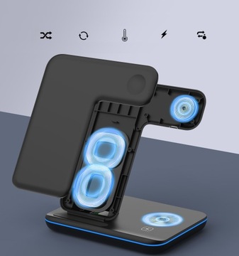 Зарядная станция 3 в 1 для Apple Watch Airpods iPhone + адаптер питания 25 Вт
