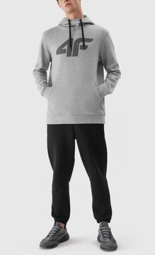 МУЖСКАЯ ТОЛСТОВКА 4F С КАПЮШОНОМ, ХЛОПОК AW23M694