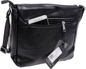 ЖЕНСКАЯ СУМКА С КЛАПАНОМ, черная