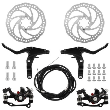 ZESTAW MTB ROWEROWYCH HAMULCÓW TARCZOWYCH, 160 MM