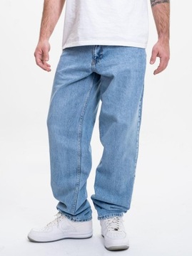 SZEROKIE Spodnie Jeansowe MĘSKIE BAGGY JASNE NIEBIESKIE Jigga Wear Icon 4XL