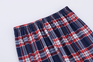 piżama domowa długie rękawy spodnie garnitur piżama w kratę typu kardigan
