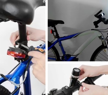 ВЕЛОСИПЕДНАЯ ЛАМПА СВЕТОДИОДНАЯ ПОДСВЕТКА ДЛЯ ВЕЛОСИПЕДНОГО РУЛЯ ПЕРЕДНЯЯ + ЗАДНЯЯ USB ПИТАНИЕ