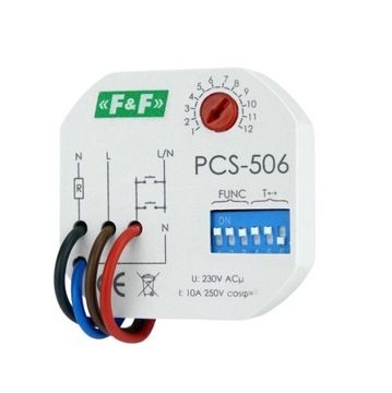 Przekaźnik czasowy PCS-506 wielofunk.do puszki Ø60