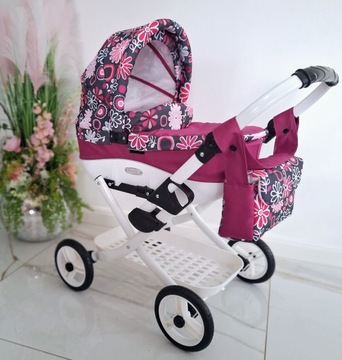 Солидная польская кукольная коляска, глубокая кукла Adbor LILY