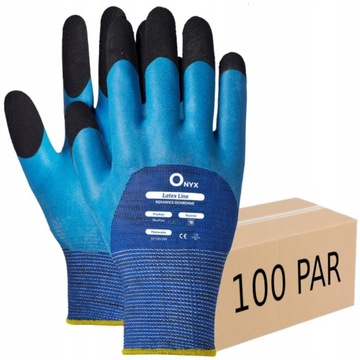 RĘKAWICE ROBOCZE ONYX BLUEFOM R10 100 PAR PIANKOWE