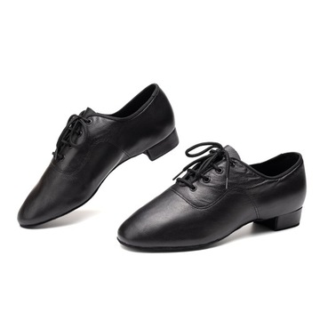 КОЖАНЫЕ ТАНЦЕВАЛЬНЫЕ ТУФЛИ МУЖСКИЕ, СТАНДАРТНЫЕ 2,5 см