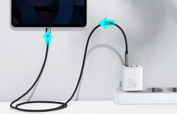 БЫСТРОЕ ЗАРЯДНОЕ УСТРОЙСТВО BASEUS ДЛЯ ТЕЛЕФОНА ИСТОЧНИК ПИТАНИЯ USB USB-C TYPE-C 30 Вт PD QC 3.0
