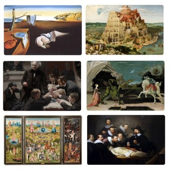 6 sztuk Magnesy na lodówkę Dali Bosh Bruegel