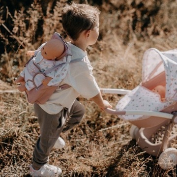 РЮКЗАК-ПЕРЕНЗКА SMOBY BABY NURSE РОЗОВЫЙ БЕЛЫЙ ДЛЯ КУКЛЫ 42 см 2В1 НА ЗАЛИВКЕ