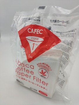 Бумажные фильтры для кофе CAFEC Abaca white cup1, 100 шт.