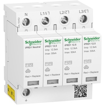 SCHNEIDER OGRANICZNIK PRZEPIĘĆ OCHRONNIK 3P+N T1+T2 B+C A9L16482