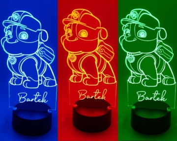 Светодиодный ночник PAW PATROL RUBBLE 3D Название