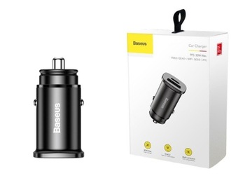 Ładowarka Samochodowa Baseus QC4.0 / PD3.0 5A 30W
