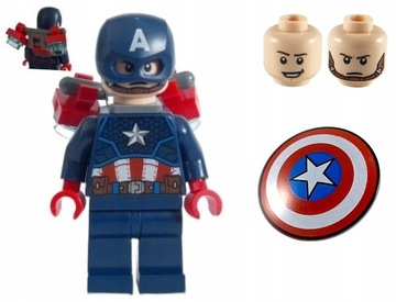 LEGO Figurka Super Heroes - Kapitan Captain America Jet Pack Tarcza sh818
