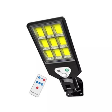 Mała Latarnia uliczna solarna 15W COB, z pilotem, czujnikiem ruchu i zmierz